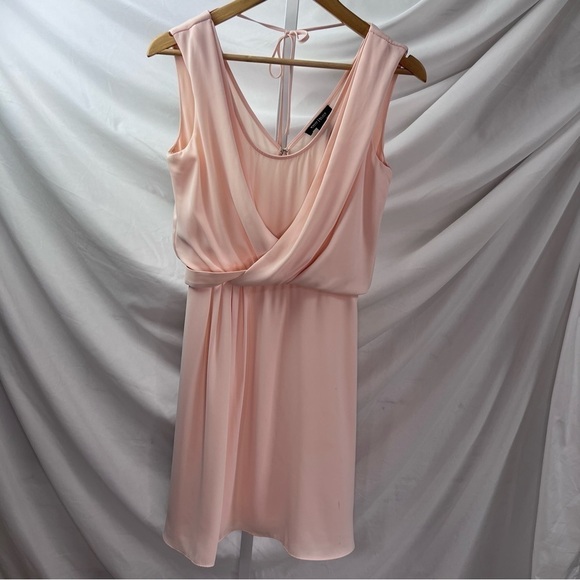 White House Black Market lightweight tank pale pink layered mini dress 00 (A-3) - Picture 9 of 10